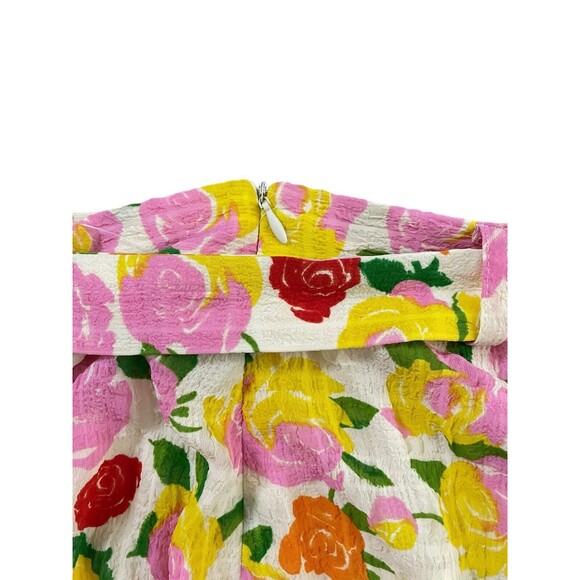 MANGO Pradera Colorful Floral Belted Skirt Lined Size Small‎ - Picture 6 of 8